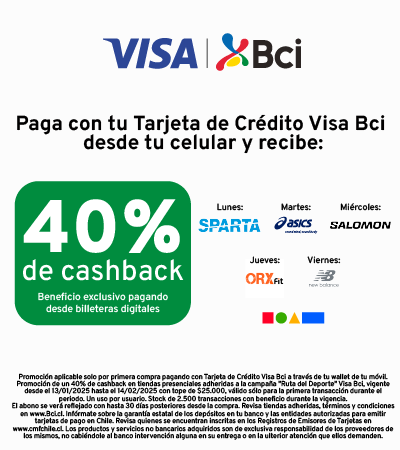 Pieza de la campaña Ruta del Deporte VISA Bci